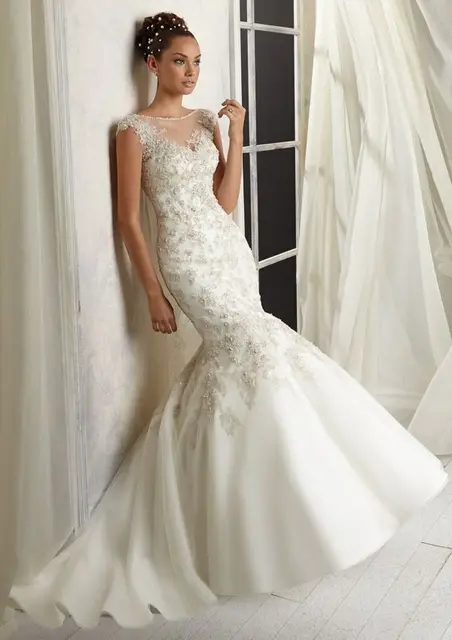romántico vestido de novia sirena 2017 vestidos de novia vestidos de