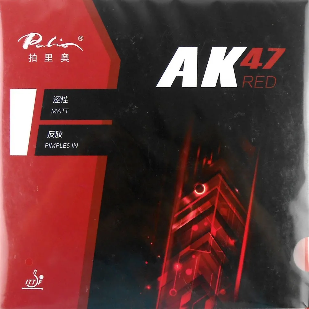 Palio AK47 AK-47 AK 47 RED Matt Pips-in PingPong Rubber With Sponge 2.2mm H45-47 Palio AK47 AK-47 AK 47 RED Matt Pips-in PingPong Rubber With Sponge 2.2mm H45-47