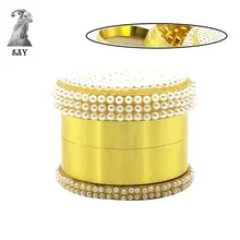 SY Мода перламутровый инкрустированный шлифовальный станок металлические китайские травы травяные Специи дробилка кальянный шланг измельчитель табака