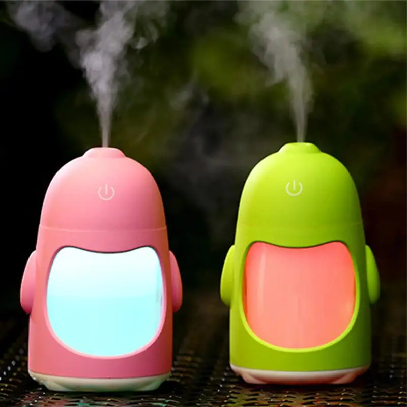 

150ML USB Penguin Ultrasonic Humidifiers with 7 Color LED Light Essential Oil Diffuser Mist Maker Humidificador Gift For Home
