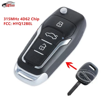 

KEYECU 3 Button Upgraded uncut blade Remote Key Fob 315MHz 4D62 Chip for Subaru Impreza Forester Outback Liberty FCC: HYQ12BEL