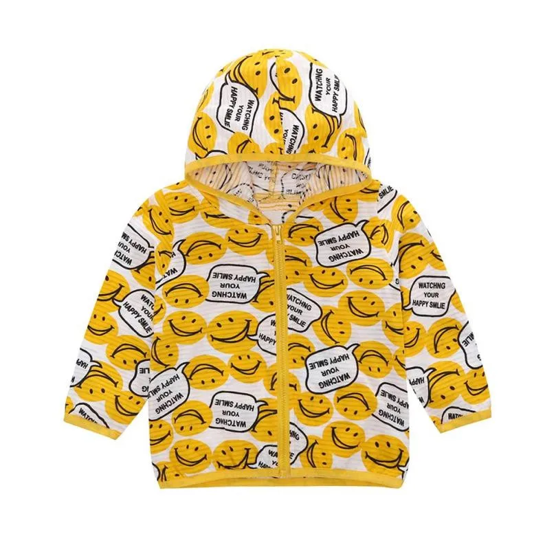 Smiley Emoji Toddler Kids Jacket Spring Summer Kids jackets Cartoon