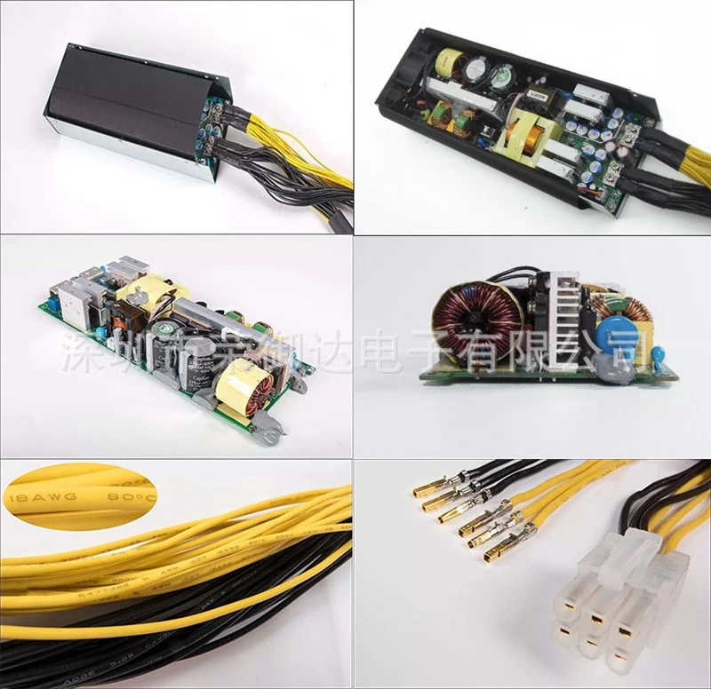 Сертификат antminer S9 T9 X3 L3+ 1600W блок питания miner psu для BTC Litecoin mining sever psu 10*6 Pin для шахтерской машины V9