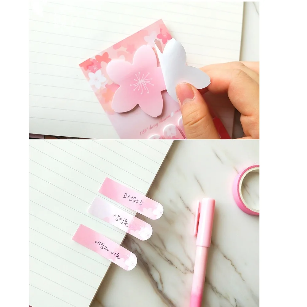 24 шт./лот Sakura memo pad мини цветочные листья и индекс Липкие заметки стикер Дневник