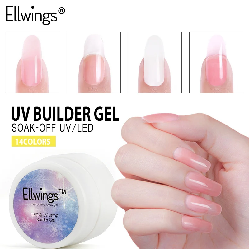

Ellwings 14 Colors Gel Polish Quick Extension Nail Tips Camouflage UV Builder Gel Acrylic Nail Art Gel Lacquer Manicure Tool