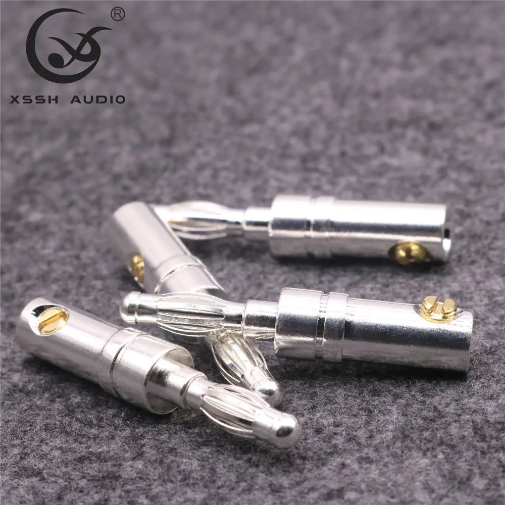 banana plug plated silver 01