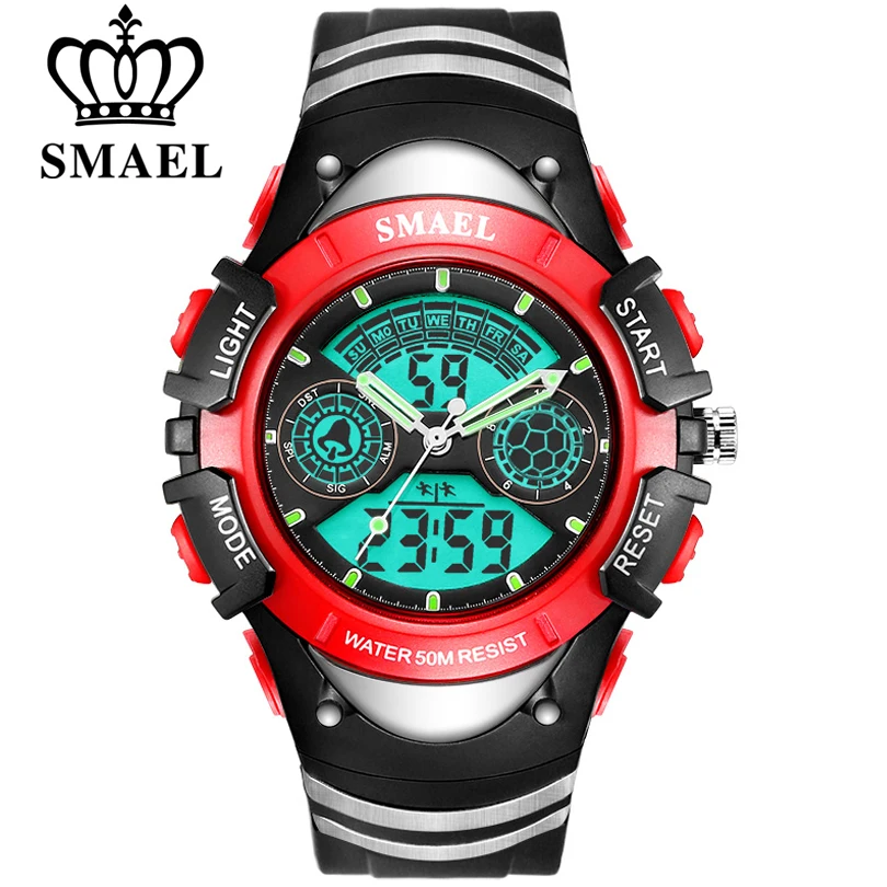 SMAEL font b Children b font Digital Sports font b Watch b font 50M Water Resistant