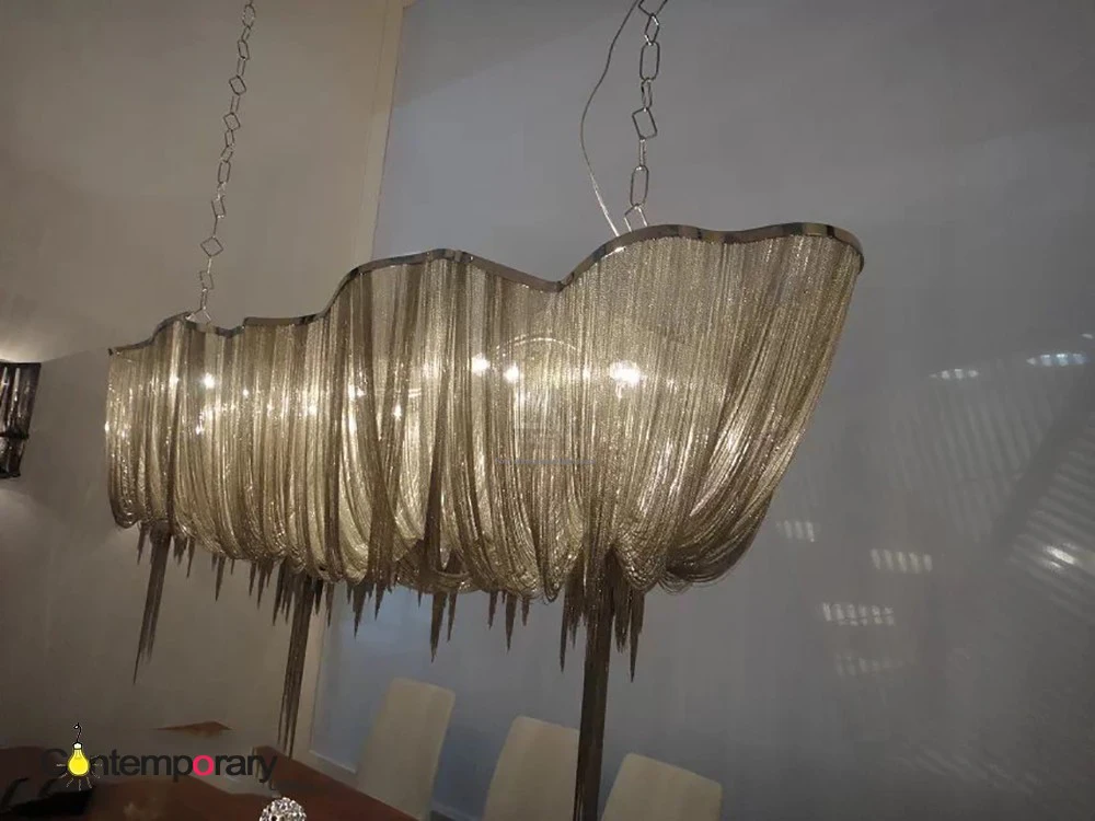 Реплики воды океана Terzani Atlantis подвесной светильник с алюминиевой цепью для гостиничного проекта гостиной офиса люстра