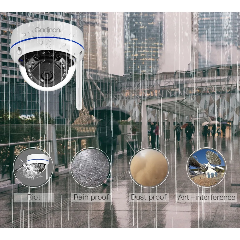 Skup GADINAN kamera wifi Yoosee APP ONVIF kamera IP 2MP 1080P 720P mikrofon audio Night Vision wandaloodporna karta SD kamera zewnętrzna