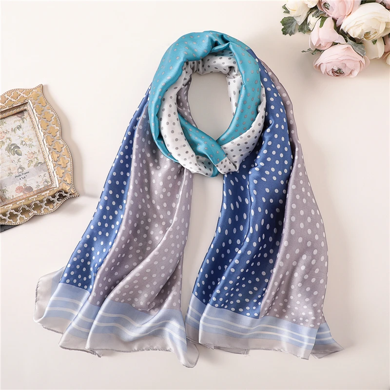 

2019 Fashion summer scarves for lady silk shawls and wraps women pashmian hijabs print scarf bandanas foulard beach stoles