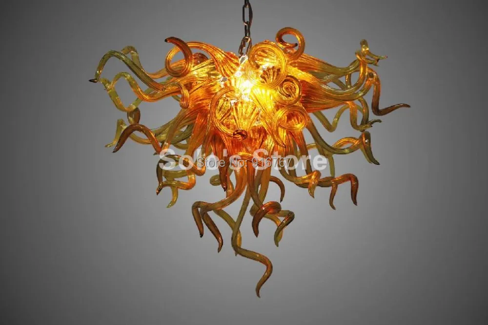 

C205 Handmade Amber Murano Glass Chihuly Chandelier