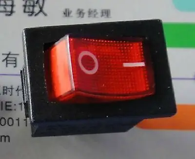 (10) Red  6A/10A SPST 3 Pin ON/OFF Light 2 Position  Boat Rocker Switch