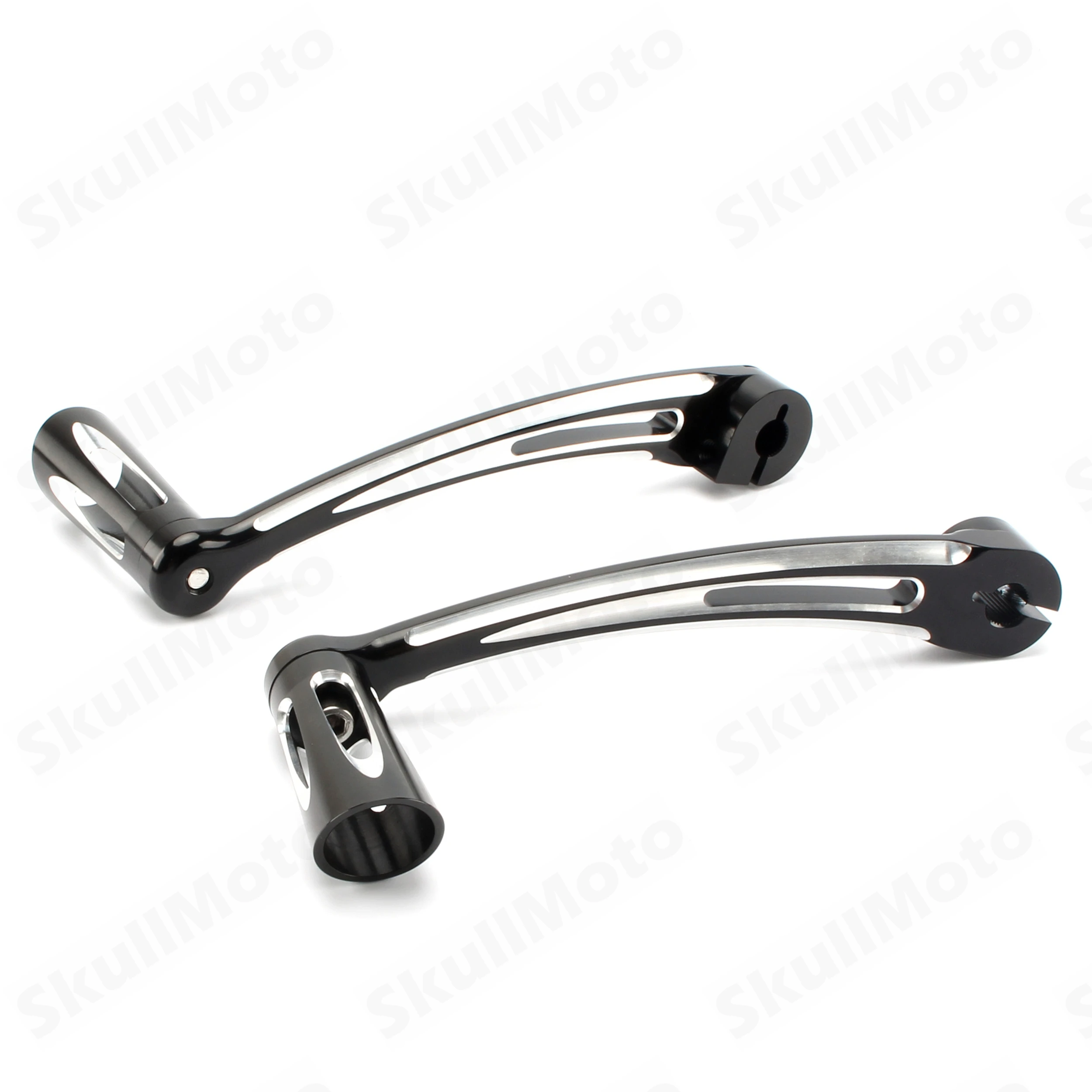 Motorcycle Heel Toe Shift Lever w/ Shifter Pegs Pedals Kit CNC Cut Black For Harley Touring FLHT 1997- FL Softail 2000-2015