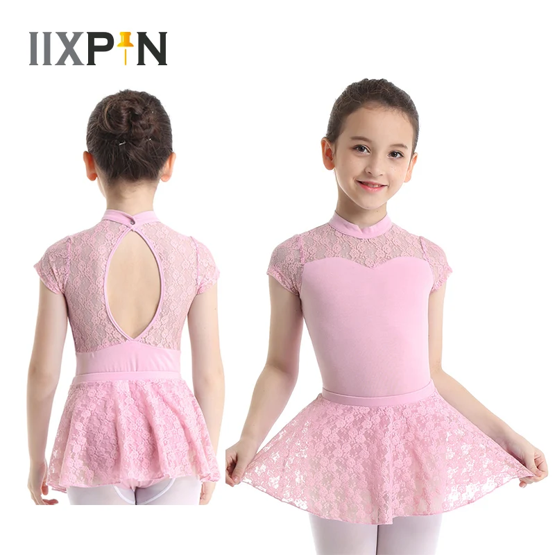 Ballet Tutu Dresses Girls Sleeveless Lace Practice Dance Costume Ballet ...