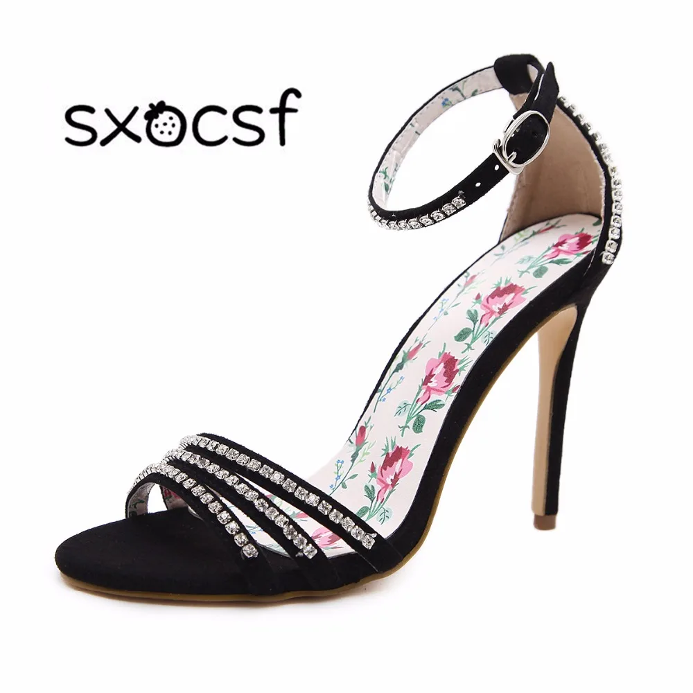 diamond high heel sandals
