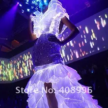 Светящееся свадебное платье или коктейльное платье/костюм со светящейся надписью