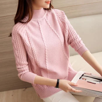 

2016Autumn wear pullovers female qiu dong han edition spread out under the blouse fork twist render of brief paragraph sweater