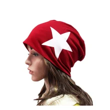 Женская зимняя Лыжная шапочка для мужчин пятиконечные шляпы со звездами вязаная шапка теплая Лыжная Шапка трендовая мягкая брендовая Толстая Женская шапка s a-46