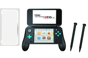 

For NEW 2DS LL 2DS XL 2DSLL Joypad Bracket Holder Handle Hand Grip Support+ Transparent Crystal Protector Case+2pcs Stylus Pens