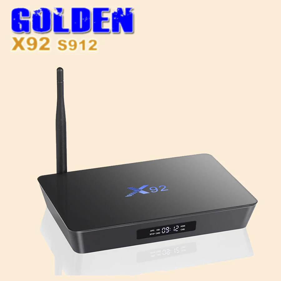 1 шт. X92 2 ГБ/16 ГБ 3 ГБ/16 ГБ Android 6,0 Smart tv Box Amlogic S912 Восьмиядерный процессор 16,1 полностью 5G Wifi 4K H.265 телеприставка