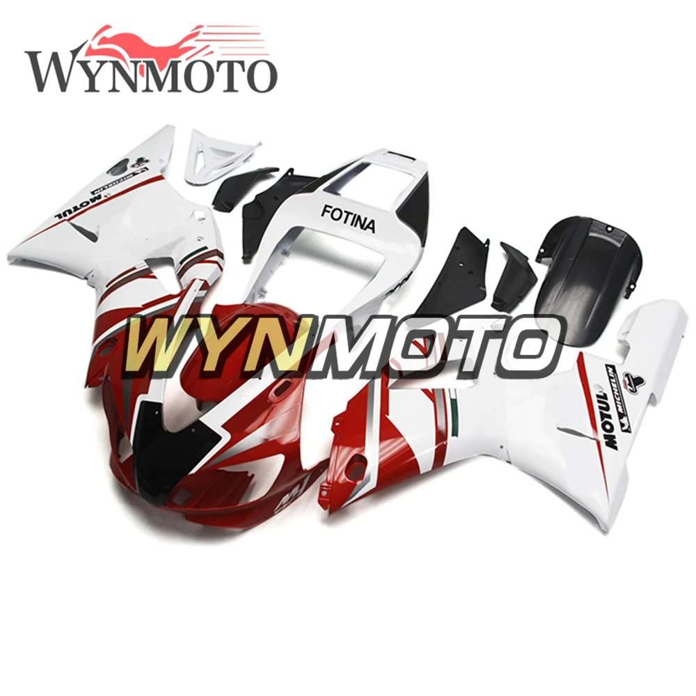

Full Fairing Kit For Yamaha YZF1000 R1 Year 1998 1999 yzf R1 98 99 ABS Injection Plastics Motorcycle Gloss Red White Cowlings