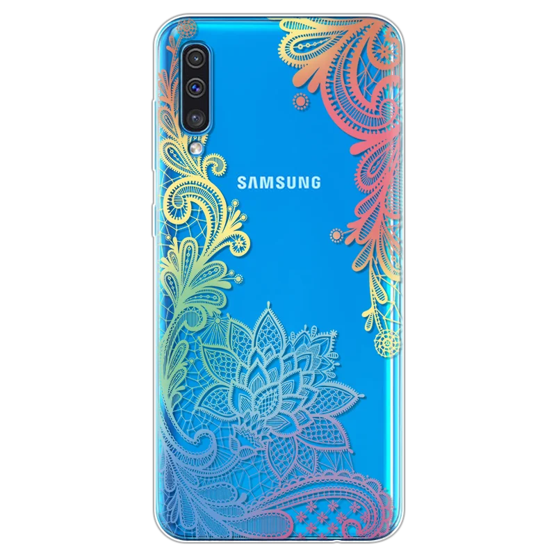 Чехол для samsung Galaxy A50 A505 A505F с мраморным кружевом и цветами, прозрачный чехол из ТПУ для девочек, чехол для samsung Galaxy A10 A20e A30 A40 A60 A70 - Цвет: sxhuacai