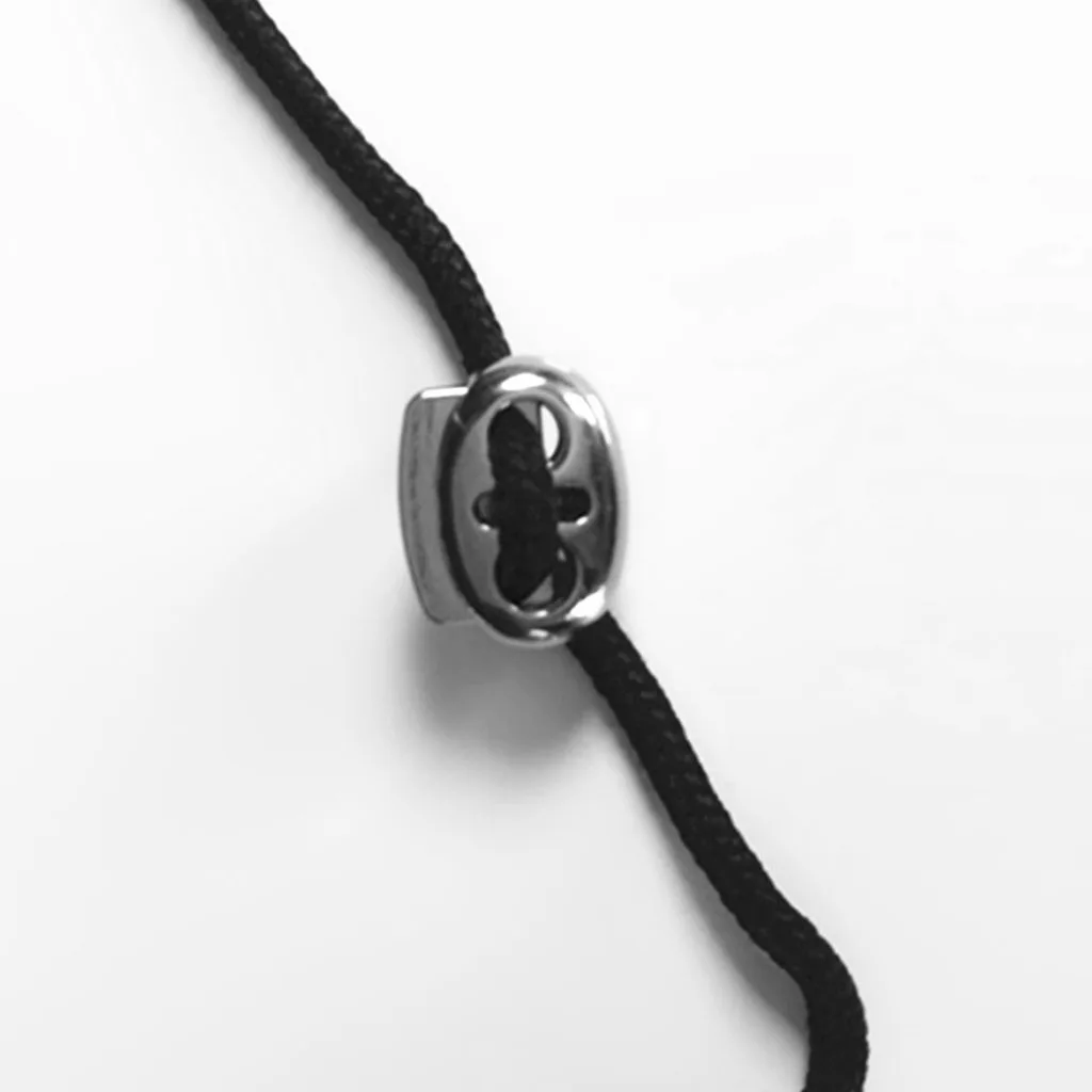 6Pcs Metal Dual Hole Gray Oval Bean Lanyard String Cord Locks Stopper Fastener Slider Toggle Ends Sportswear Shoelace Adjuster