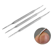 Пилочка для ногтей из нержавеющей стали, двусторонняя пилка для педикюра, атласная кромка, вросший носок, инструмент для ухода за ногтями Onychomycosis Paronychia Toot