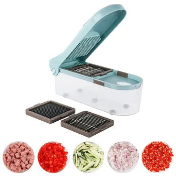 

FDA Manual Onion Chopper Vegetable Chopper Mandoline Slicer Dicer With 3 Replaceable Blades Veggie Chopper Cutter Kitchen Tools