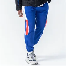Цвет блока черный синий красный мужские спортивные штаны для бега хип-хоп
