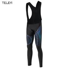 Teleyi Мужчины Велоспорт Брюки передач велосипед брюки черные спортивные MTB Велоспорт гель 3D мягкий плотный велосипед с длинным одежда Велоспорт одежда s-XXXL