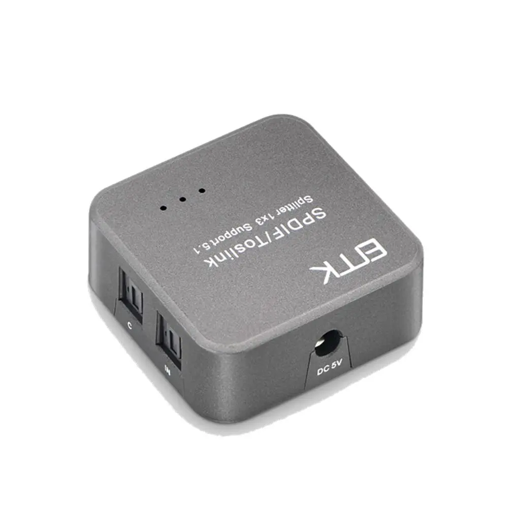 Цифровой оптический аудио сплиттер SPDIF TOSLINK цифровой усилитель 1X3 поддерживает