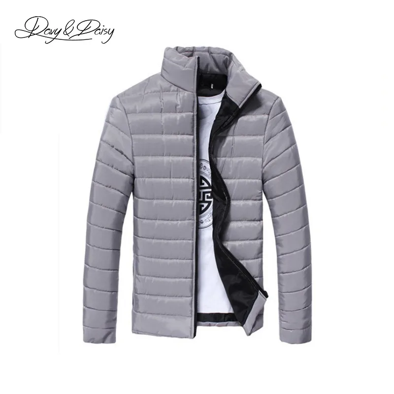 

DAVYDAISY Men Winter Jacket And Coat Padded Thicken Parkas Jackets Men Fashion Stand Collar Warm Overcoat Campera Hombre DCT-086