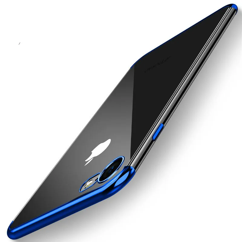 

Colorful Plating Clear Soft Case for iPhone 6.1 6.5 inch for iPhone X 10 6S 6 s 6Plus 6SPlus 7 8 Plus 8Plus XR Ultra Slim Case