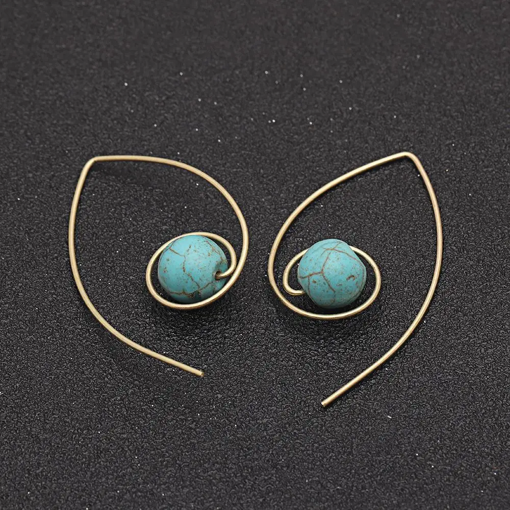 

UFOORO Hoop Earrings Exaggerated bohemian style retro creativity gold color Fashion Earrings women gift jewelry dropshipping