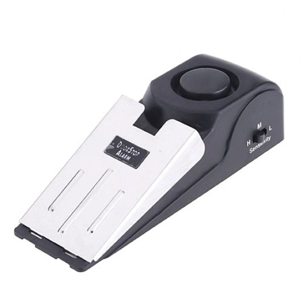 

Door Stop Alarm Mini Wireless Vibration Triggered Home Wedge Shaped Stopper Alert Security System Block Blocking System