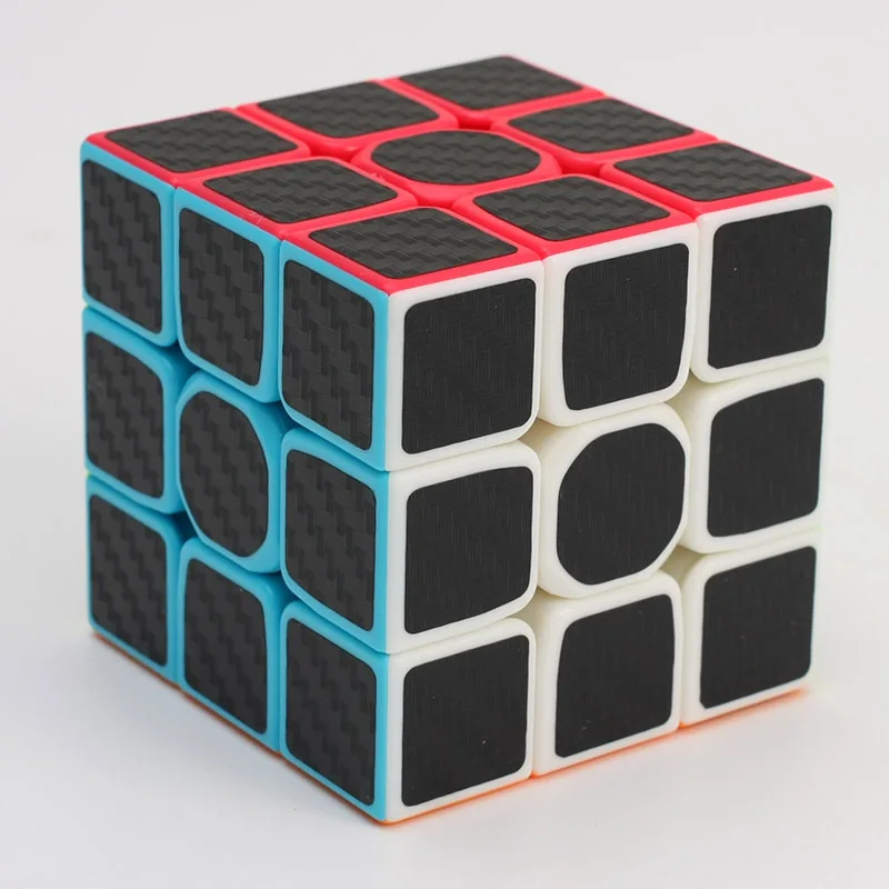 

Carbon fiber magic cube 3X3 magic cube 57mm speed pocket sticker puzzle cube professional educational toys for children