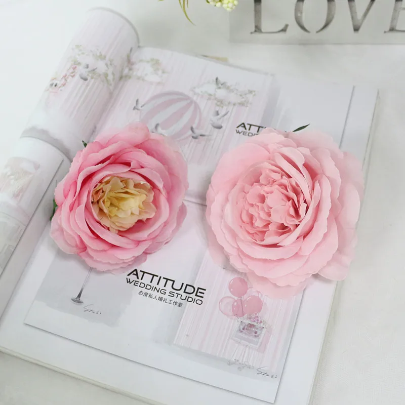 Flone Artificia Rose Flower Head 10cm Simulation Rose Flowers Fake Silk Flowers Wedding Home Party DIY Garland Decor Art (7)