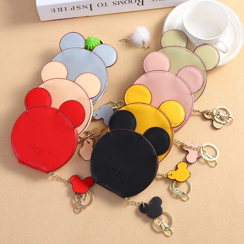 

7 colors Mouse Ear Wallet Zipper Key Card Holder Coin Purse Child mini Phone Money Pouch Kids Shoulder Bags Cartoon Storage Pouc