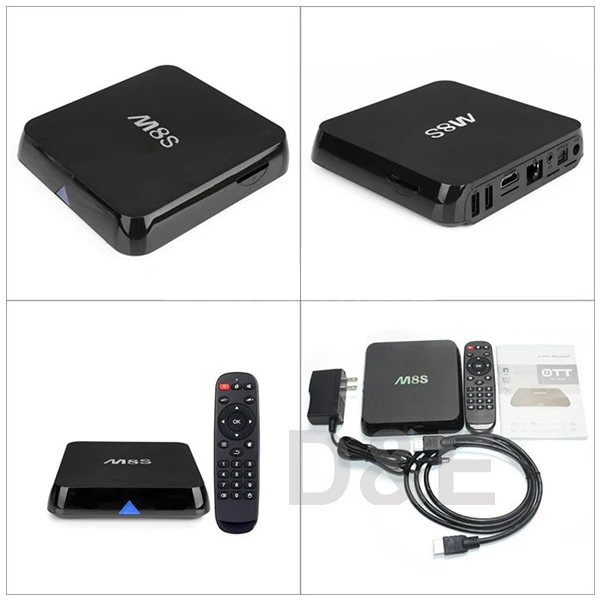Бесплатная доставка оригинальный M8S Android Smart TV Box Amlogic S812 4 К 2 г/8 г XBMC Dual Band Wi Fi 4.4 media