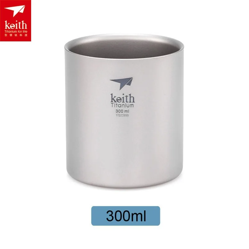 Keith 4 unids/set doble pared taza de titanio conjunto aislado al aire libre camping mochilero Tazas ti3501 Keith 4 unids/set doble pared taza de titanio conjunto aislado al aire libre camping mochilero Tazas ti3501