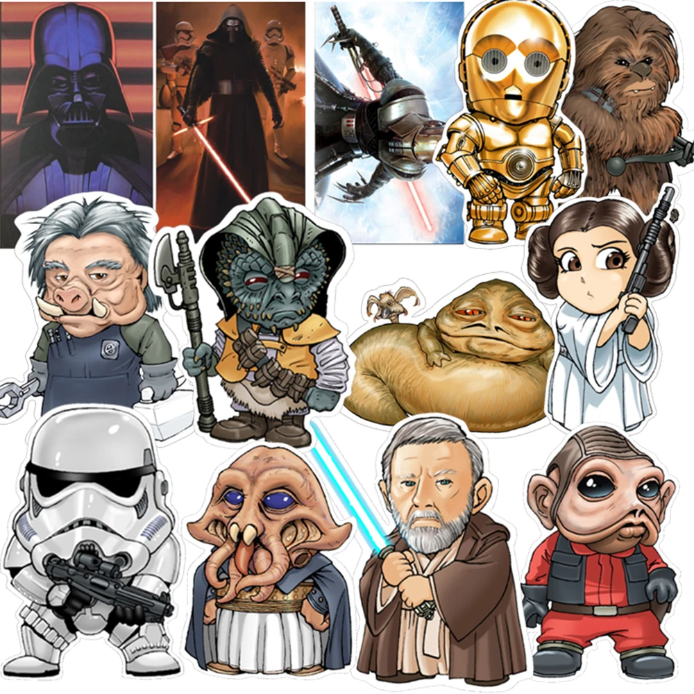 35pcs lot Star Wars waterpoof cap creative sticker for Skateboard Laptop Luggage Fridge Phone toy Styling