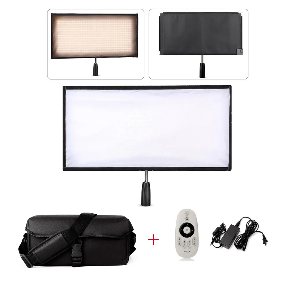 

FL-3060A 30x60cm Flex 3200-5500K 480 LED Flexible Moldable LED Video Fabric Light Slim Ultralight Panel with 2.4G+Remote+Charger
