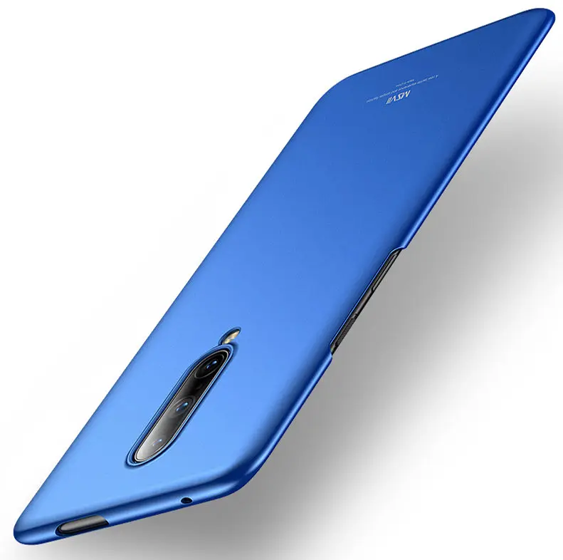 Msvii Роскошный чехол для OnePlus 7 Pro ультра тонкий жесткий чехол для One Plus 6T 5T полная Защита задняя крышка для One plus 7 Coque - Цвет: navy blue