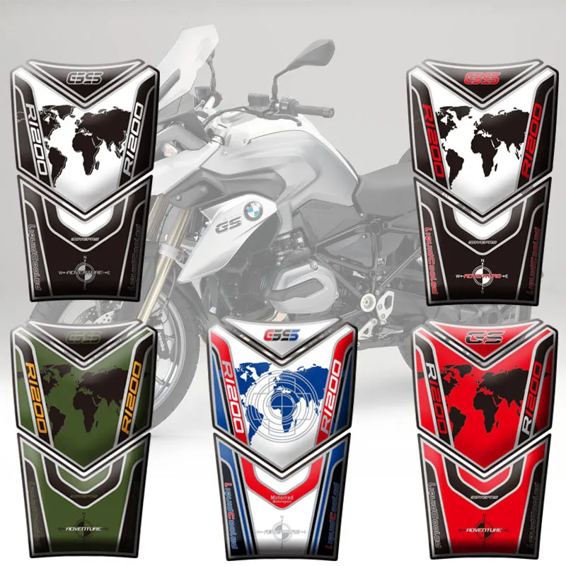 

Motorcycle Stickers Fuel Tank 3D Rubber Sticker Fishbone Protective Decals For R1200GS Adventure 2014 15 16 17 14-17