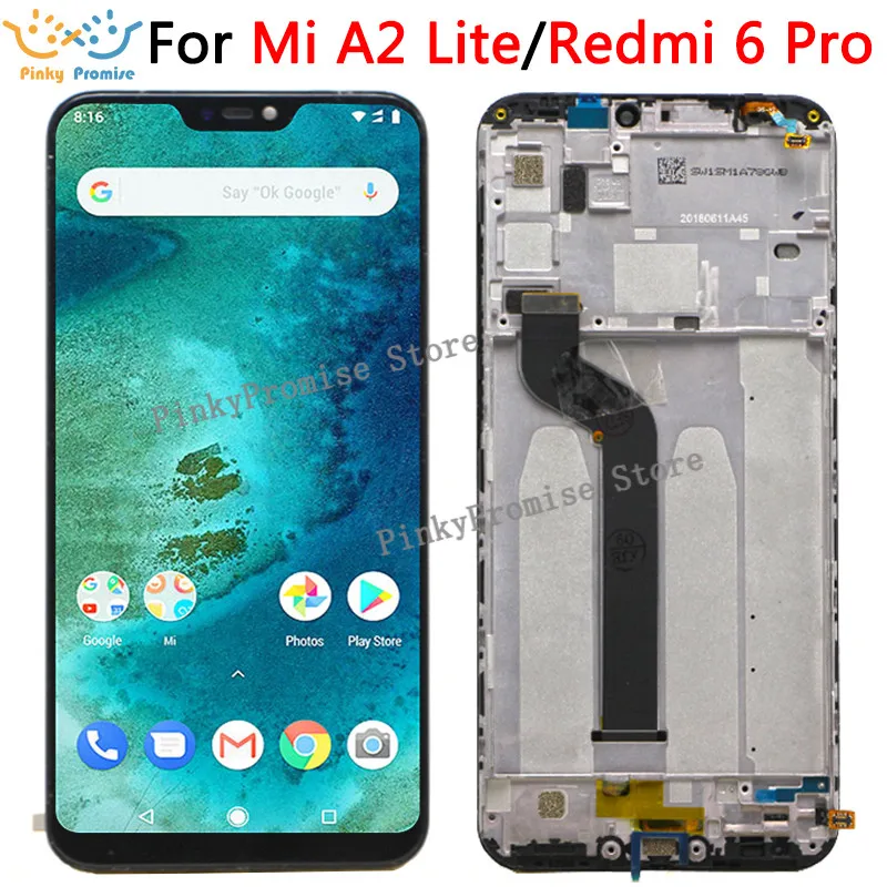 

For Xiaomi Redmi 6 Pro LCD Mi A2 Lite LCD Display and Touch Screen With Frame 5.84" Repair For Xiaomi Redmi 6 Pro +Tools