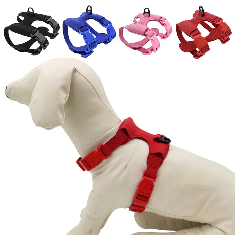

Soft Pet Dog Harnesses Reflective Vest Flannel Padded No Pull Strap Harness For Walking Training Nylon Dog Harnesses