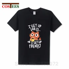 Divertido gatito gato t camisas hombres estampado animal divertido de café de la mañana el desayuno camisetas lindo gatito gato de algodón encantadora camiseta los niños