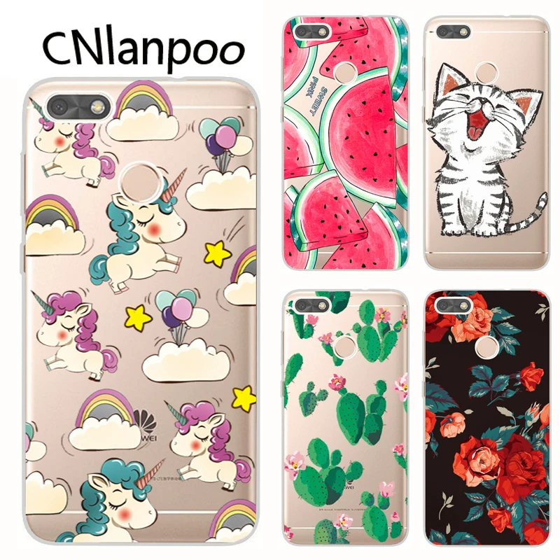 For Huawei Nova Lite 2017 Case Soft Silicone TPU Back Cover Cartoon Phone SLA-L22 Fundas |