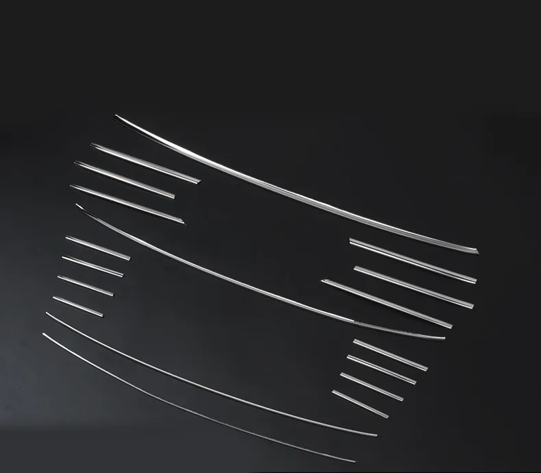Автомобильный Стайлинг Передняя средняя решетка решетки отделка полоски автомобильный Стайлинг бампер наклейка Модификация аксессуары для Audi A6 C6 2009-2011